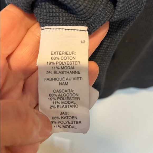 Vuori Men's Long Sleeve Shirt in Dark Blue - Picture 5 of 6